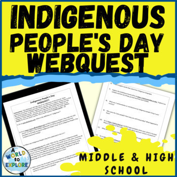 Preview of Indigenous Peoples' Day Activity a Research WebQuest