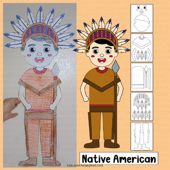 Preview of Indigenous Peoples Day Bulletin Board Native American Craft Coloring Activities