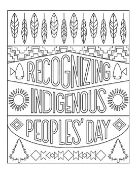 Indigenous Peoples Day Coloring Page By Kathleen Scully Tpt