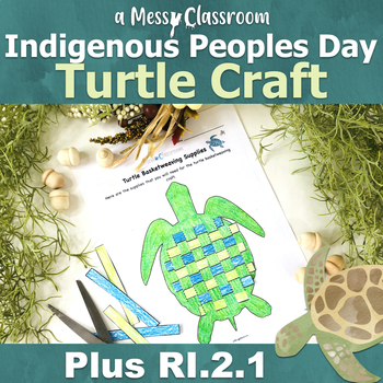 Preview of Indigenous Peoples Day Craft FREE Native American Turtle Basketweaving Activity