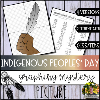 Preview of Indigenous Peoples' Day Graphing Mystery Picture (4 Versions)