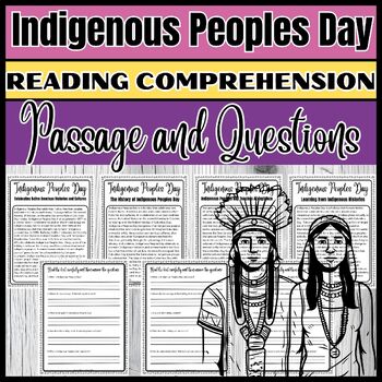 Preview of Indigenous Peoples Day Reading Comprehension