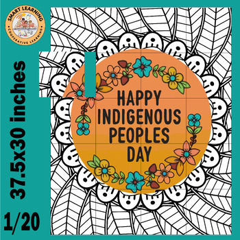 Preview of Indigenous Peoples' Day coloring pages activities Collaborative Poster