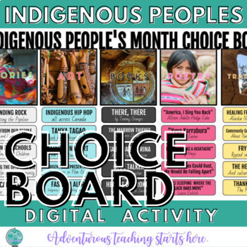 Preview of Indigenous Peoples' History & Culture:  Digital Choice Board Activity