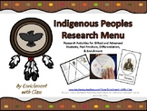 Indigenous Peoples Research Menu for Gifted, Enrichment an