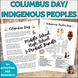 Indigenous Peoples and Columbus Day Bundle Middle and High School