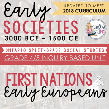 Preview of Indigenous Peoples and Europeans & Early Societies | ONTARIO GRADE 4/5 UNIT