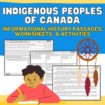 Preview of Indigenous Peoples of Canada: Informational Reading Passage & Worksheets