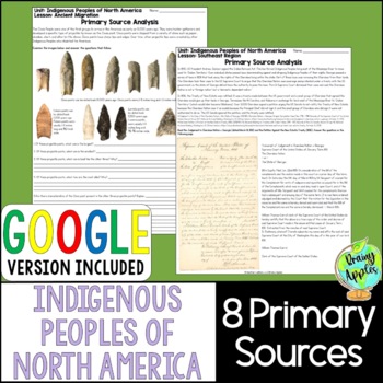 Preview of Indigenous Peoples of North America Primary Documents - Primary Sources Activity