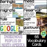 Indigenous Peoples of North America Vocabulary Cards | Inc