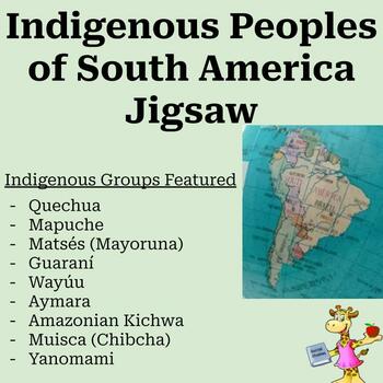 Preview of Indigenous Peoples of South America Jigsaw (Latin American Studies)