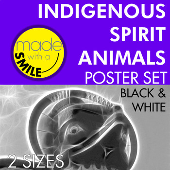Preview of Indigenous Spirit Animals Poster Set - Black and White