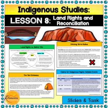 Preview of Indigenous Studies Lesson 8: Land Rights & Reconciliation