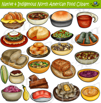 Preview of Indigenous and Native American Foods Clipart