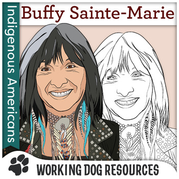 Preview of Indigenous people in history clip art: Buffy Sainte-Marie