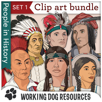 Preview of Indigenous people in history clip art bundle: Set 1