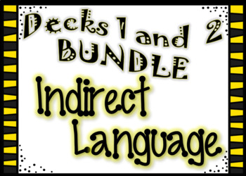 Preview of Indirect Language~BUNDLE~(Figurative Language)- Multiple Choice- Boom Cards