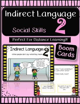 Preview of Indirect Language~DECK 2~(Figurative Language)- Multiple Choice- Boom Cards