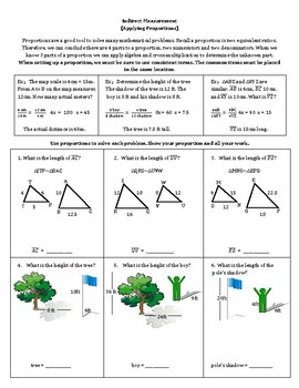 Preview of Indirect Measurement (proportions) similarity, scale, & shadow problems