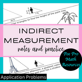 Indirect Measurement using Similar Triangles