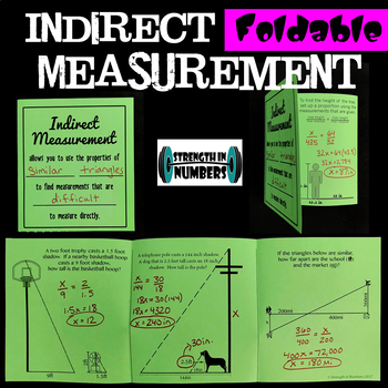 Preview of Indirect Measurement w/ Proportions Foldable Notes Interactive Notebook
