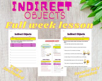 Preview of Indirect Object FULL WEEK Curriculum