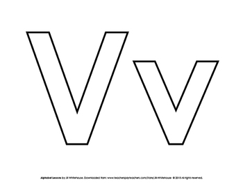 Alphabet Individual Lessons - Letter V makes the sound v by Jill Whitehouse