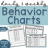 Individual Behavior Chart | Daily and Weekly Option | PDF 
