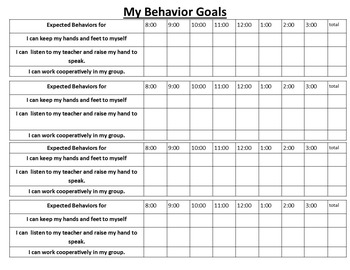 Individual Behavior Plan by Bri's Elementary Creations | TpT