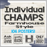 Individual CHAMPS Posters- Farmhouse Style