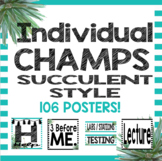 Individual CHAMPS Posters- Succulent Style