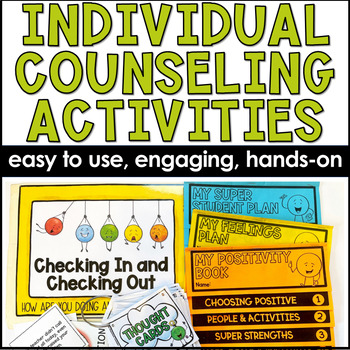Preview of Individual Counseling Activities for Coping Skills, Social Skills, CBT, and More