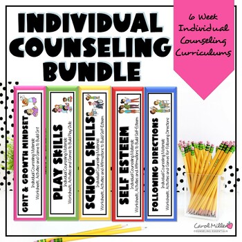 Preview of Individual Counseling Curriculum Bundle | Counseling Activities