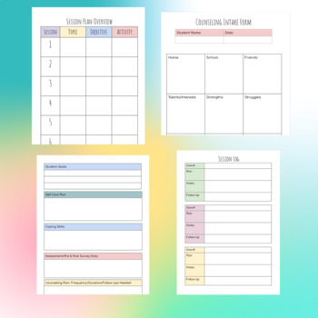 Individual Counseling Forms for Planning, Organization & Tracking