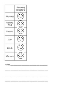 Individual Desk Behavior Chart by Alysia Nutting | TPT