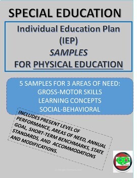Preview of Special Education: Individual Education Plan Samples for Physical Education