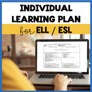 Preview of Individual Learning Plan for ELL/ESL with Google Docs™