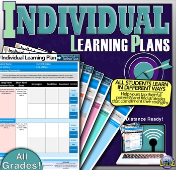 Preview of Individual Learning Plans Learning Support - IEP Goals and Objectives Tracking