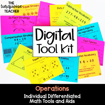 Preview of Digital Math Tool Kit Aids | All Operations 3rd Grade Distance Learning Google