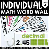 Individual Math Word Wall 4th Grade | Student Word Wall Ring