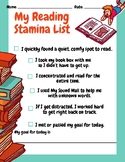 Individual Reading Stamina Checklist