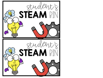 Preview of Individual STEAM Bin Kit Labels - EDITABLE