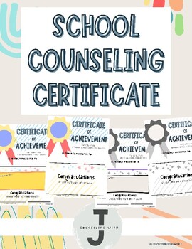 Individual School Counseling Certificate by Counseling with J TPT