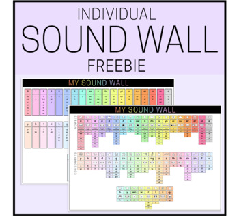 Preview of Individual Sound Wall FREEBIE