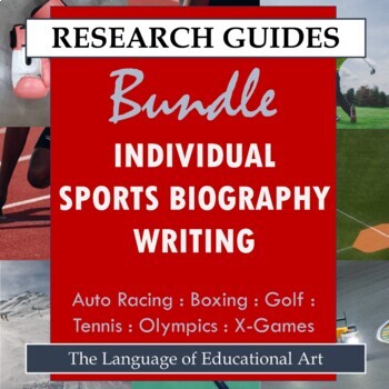 Preview of Individual Sports Research Paper Projects BUNDLE — PE ELA — CCSS Rubrics