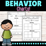 Individual Student Behavior Charts - Classroom Management