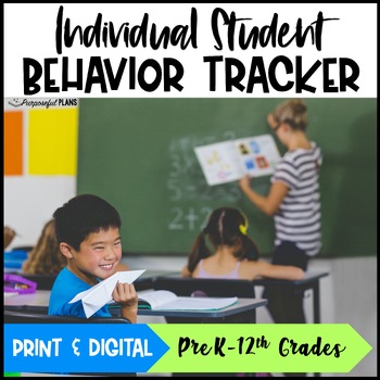Preview of EDITABLE Individual Student Behavior Tracker & Think Sheet - Behavior Management