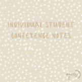 Individual Student Conference Notes