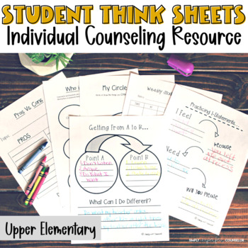 Preview of Individual Student Counseling Think-Sheets
