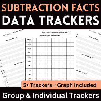 Preview of Subtraction Math Facts Data Tracker Collection
